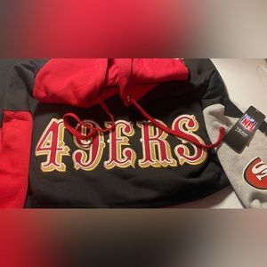 Men's Scarlet, Black San Francisco 49ers Big and Tall Pullover Hoodie
